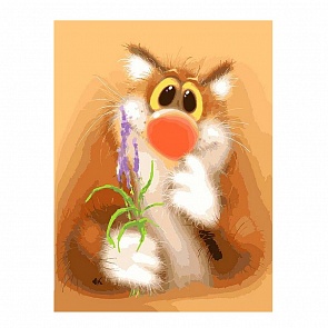 Раскраски по номерам - Обаятельный котик, 30 х 40 см. (Белоснежка, 043-AS)